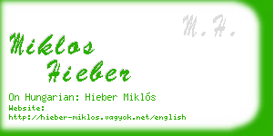miklos hieber business card